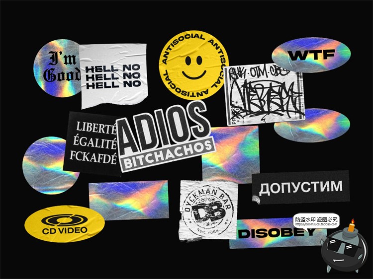 图片[6]-新复古黑白抽象酸性石膏艺术雕塑动物花卉PNG透明免抠剪贴画素材-设计猿