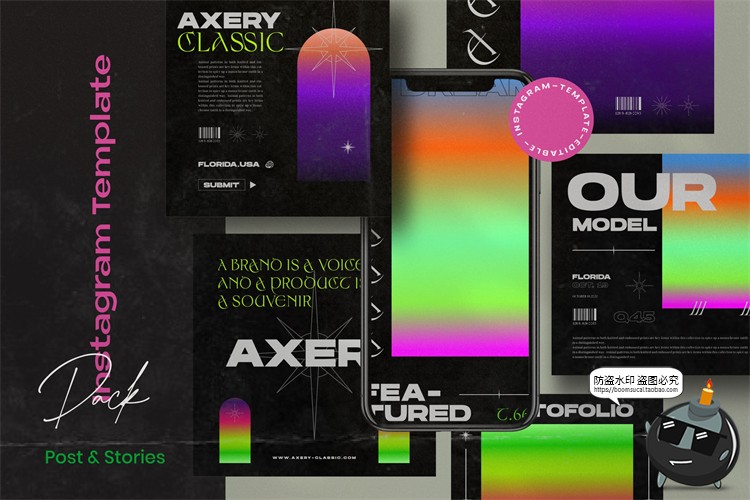 图片[3]-酸性时尚潮流潮牌渐变机能品牌推广新媒体电商海报PSD模板PS素材-设计猿