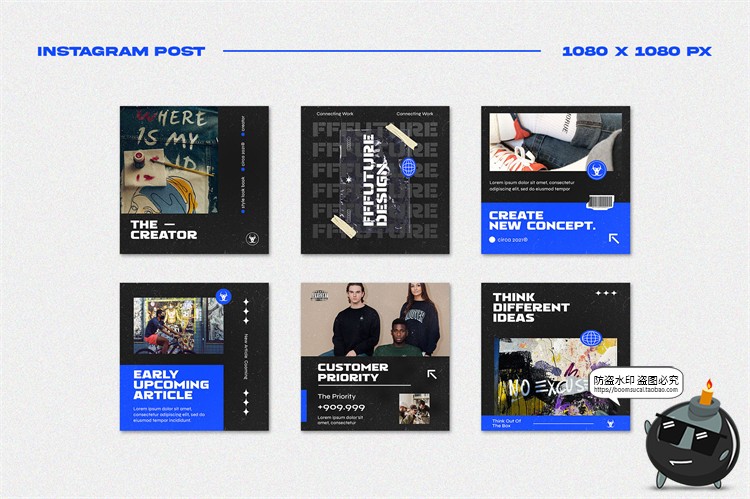 图片[4]-潮流复古做旧胶带街头潮牌酷痞图文排版版式源文件PSD模板PS素材-设计猿