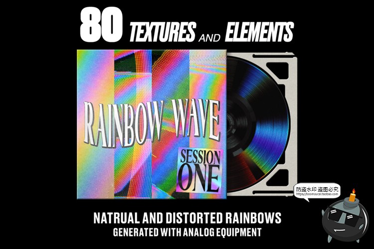 图片[2]-潮流扭曲虹彩故障彩色屏失真CRT显示纹理背景底纹JPG图片素材-设计猿