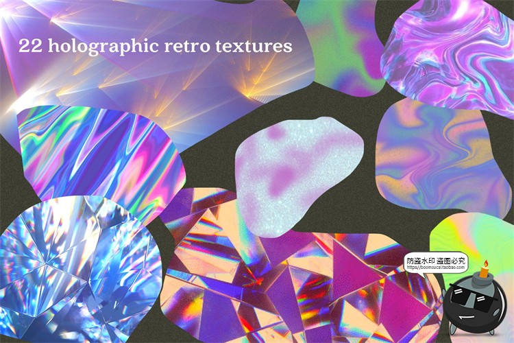 图片[5]-80年代感超复古半调剪贴画镭射底纹莫兰迪色拼贴PNG元素免抠素材-设计猿