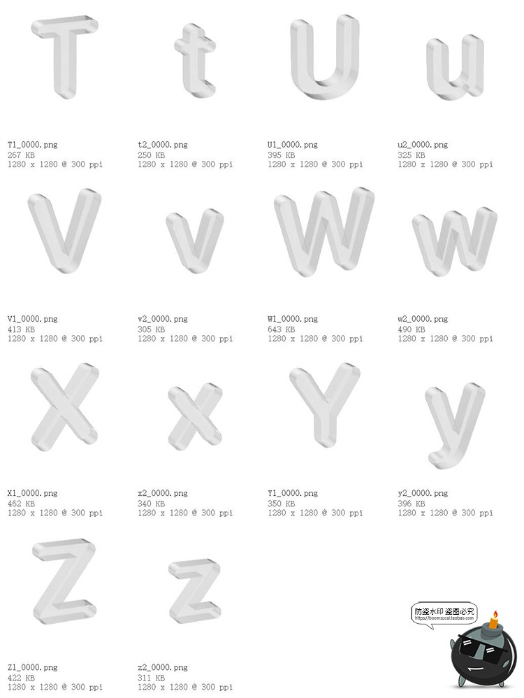 图片[8]-酸性晶体3D透明纯净黑白玻璃塑料不规则几何立体字母符号PNG素材-设计猿