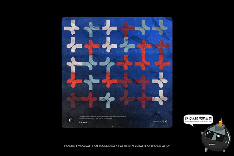 图片[7]-孟菲斯风抽象几何方块色块背景底纹印刷AI矢量图案PNG免抠素材-设计猿