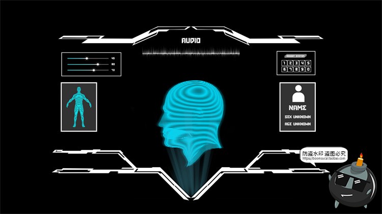 图片[2]-科幻未来赛博朋克HUD屏幕仪表盘数据图表分析UI界面PSD模板PS素材-设计猿