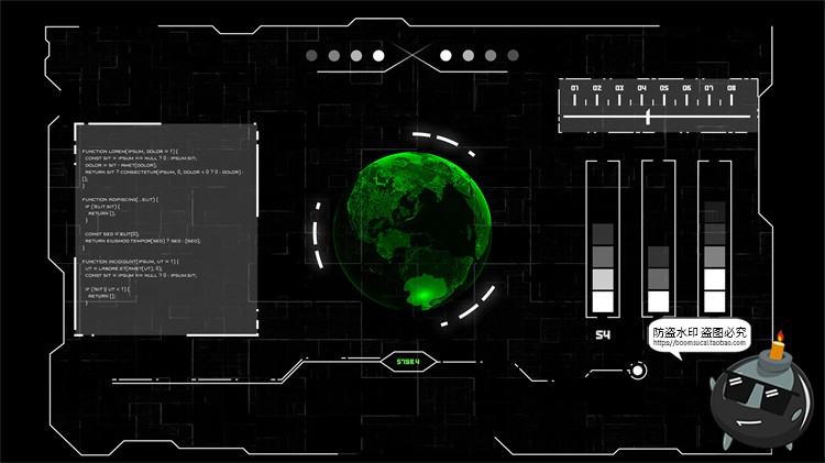 图片[8]-科幻未来赛博朋克HUD屏幕仪表盘数据图表分析UI界面PSD模板PS素材-设计猿