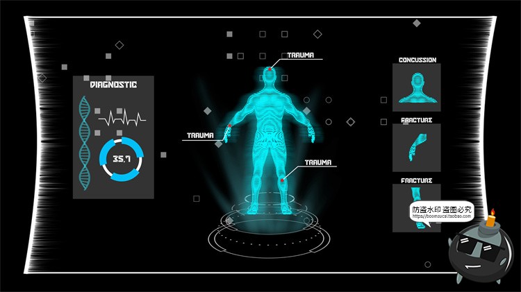 图片[11]-科幻未来赛博朋克HUD屏幕仪表盘数据图表分析UI界面PSD模板PS素材-设计猿