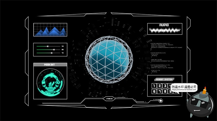 图片[15]-科幻未来赛博朋克HUD屏幕仪表盘数据图表分析UI界面PSD模板PS素材-设计猿