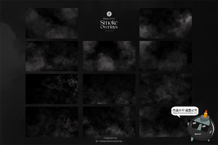 图片[6]-复古做旧烟雾灰尘雾化梦幻特效背景底纹JPG黑底图片后期合成素材-设计猿