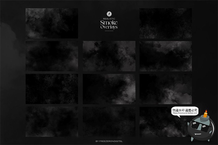 图片[7]-复古做旧烟雾灰尘雾化梦幻特效背景底纹JPG黑底图片后期合成素材-设计猿
