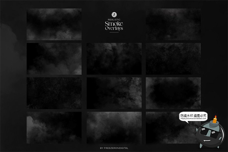图片[8]-复古做旧烟雾灰尘雾化梦幻特效背景底纹JPG黑底图片后期合成素材-设计猿