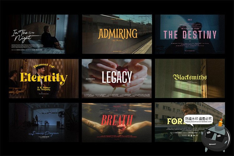 图片[2]-电影纪录片预告片剧院海报宣传广告文字标题大字排版PSD模板素材-设计猿