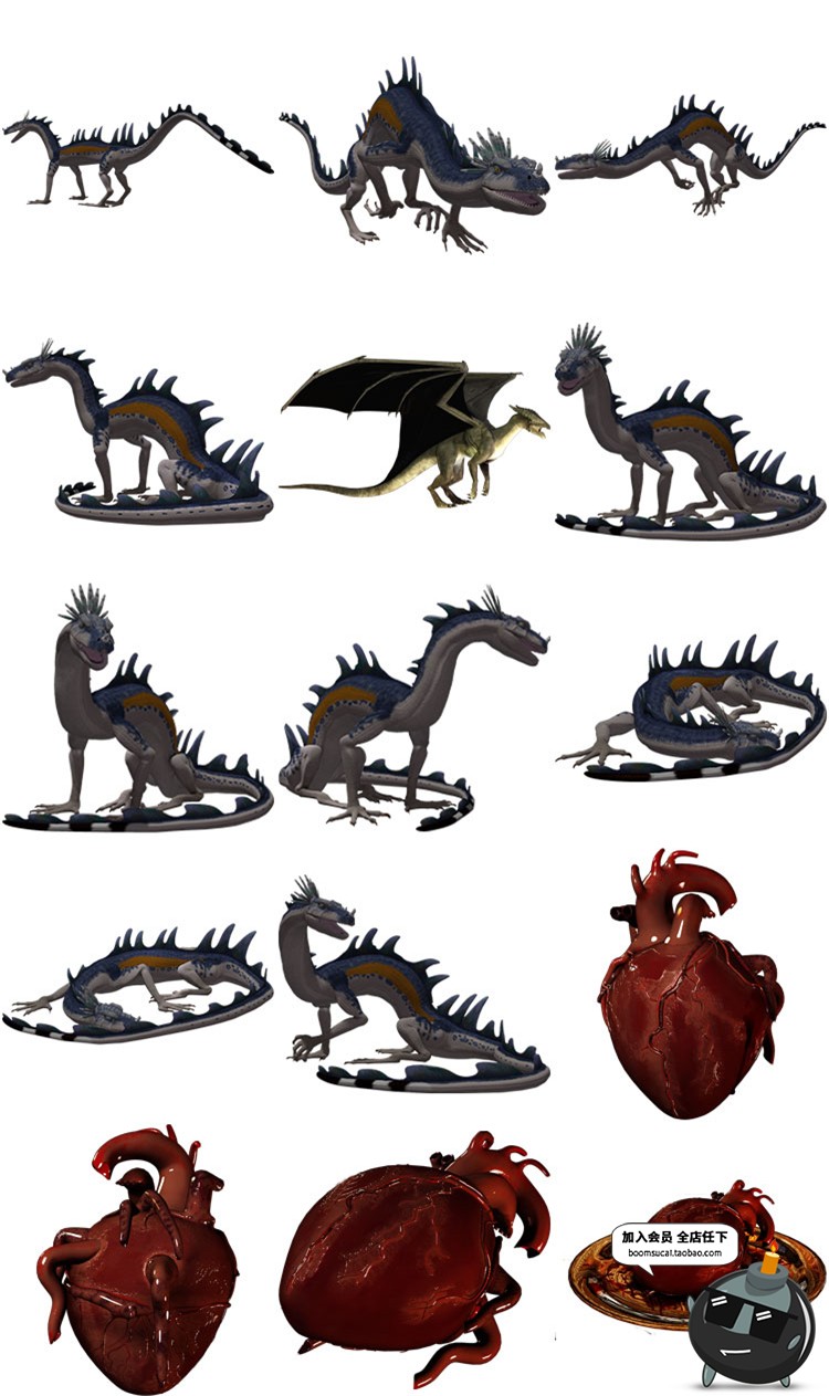 图片[20]-龙族PNG素材飞龙中国龙怪兽蛟龙图案透明背景PS免抠图PS高清大图-设计猿