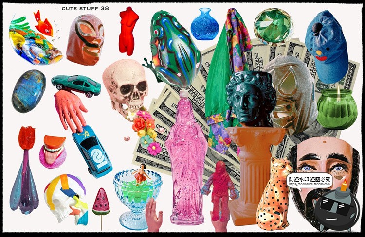 图片[7]-复古赛博朋克未来机能拼贴艺术人物酸性图形元素剪贴画PNG素材-设计猿