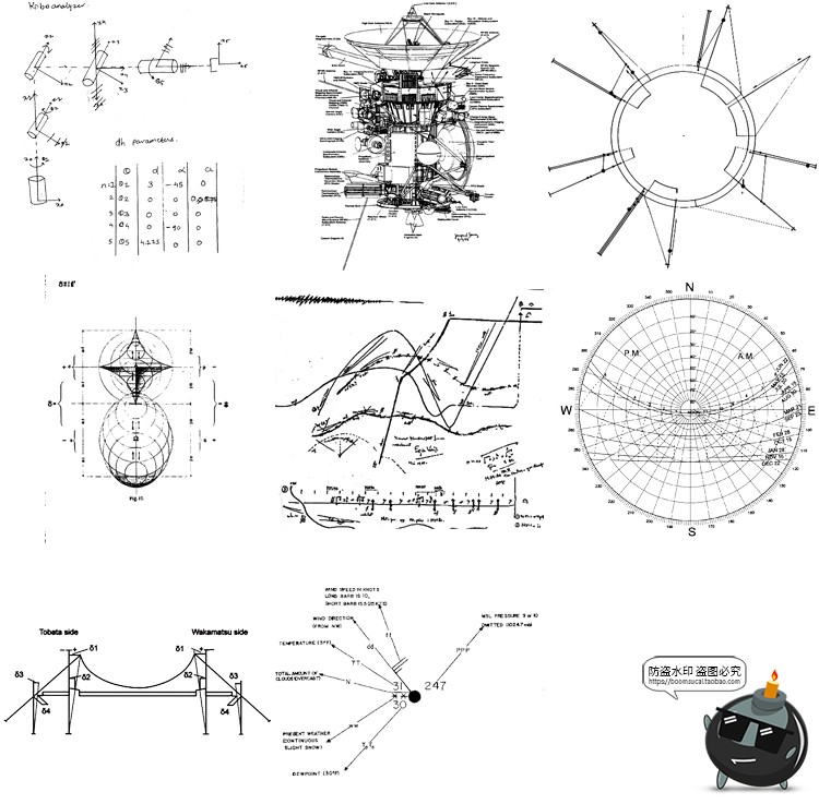图片[6]-复古手写科技科幻涂鸦公式草稿纸图形装饰PNG免抠元素背景素材-设计猿
