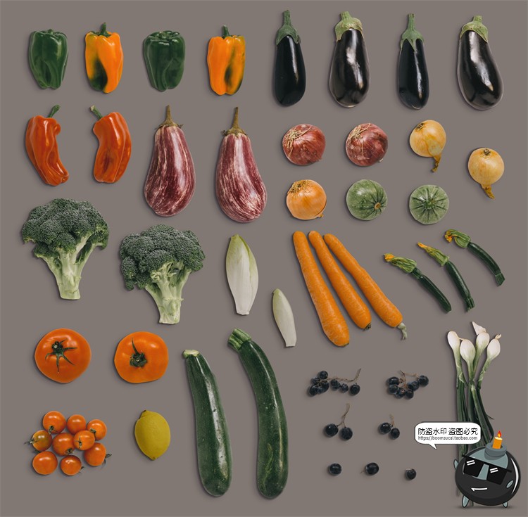 图片[8]-木制餐具厨具植物食物蔬菜锅碗刀叉场景PSD模板装饰元素PS素材-设计猿