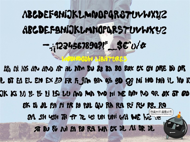 图片[5]-复古卡通趣味金属镀铬摇晃气泡液态风乳胶状英文装饰字体PNG素材-设计猿