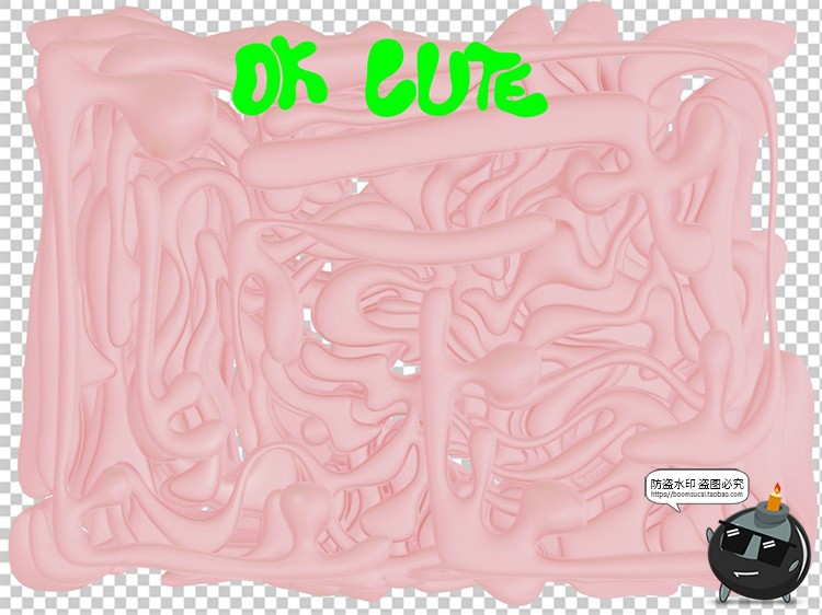 图片[11]-复古卡通趣味金属镀铬摇晃气泡液态风乳胶状英文装饰字体PNG素材-设计猿