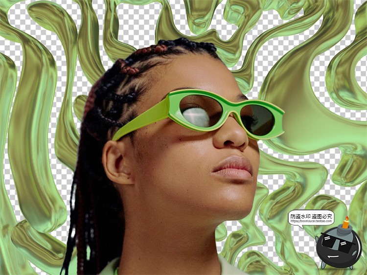 图片[15]-复古卡通趣味金属镀铬摇晃气泡液态风乳胶状英文装饰字体PNG素材-设计猿