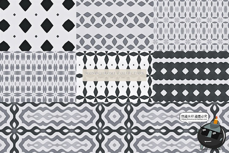 图片[7]-单色几何图形花纹重复图案黑白无缝图案底纹平铺纹理JPG图片素材-设计猿