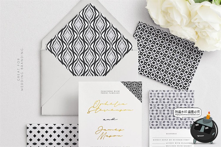 图片[9]-单色几何图形花纹重复图案黑白无缝图案底纹平铺纹理JPG图片素材-设计猿