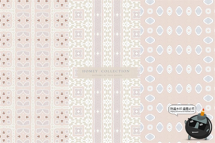 图片[9]-温馨清新暖色风格无缝拼接图案背景图片壁纸包装印花JPG图片素材-设计猿