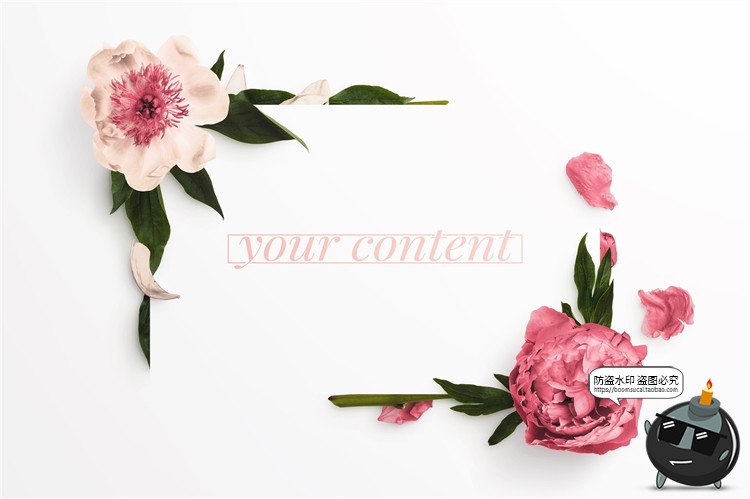 图片[17]-鲜花专题牡丹花卉芍药花艺花店植物花瓣PNG免抠源文件PSD模板素材-设计猿