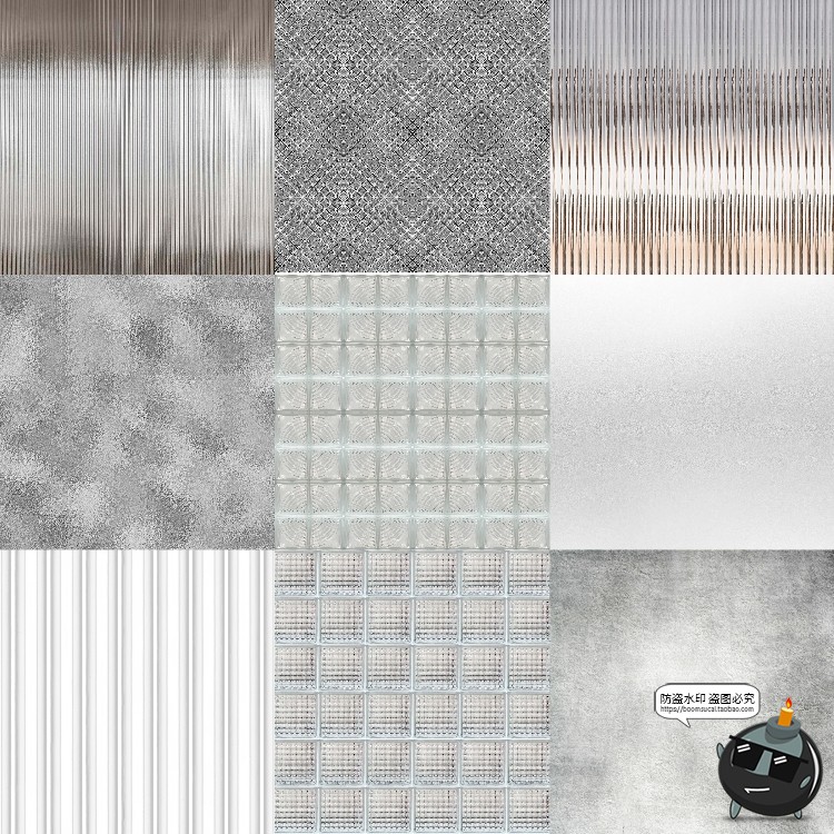 图片[5]-玻璃材质磨砂镭射幻彩拉丝钢化玻璃砖背景JPG图片后期合成素材-设计猿