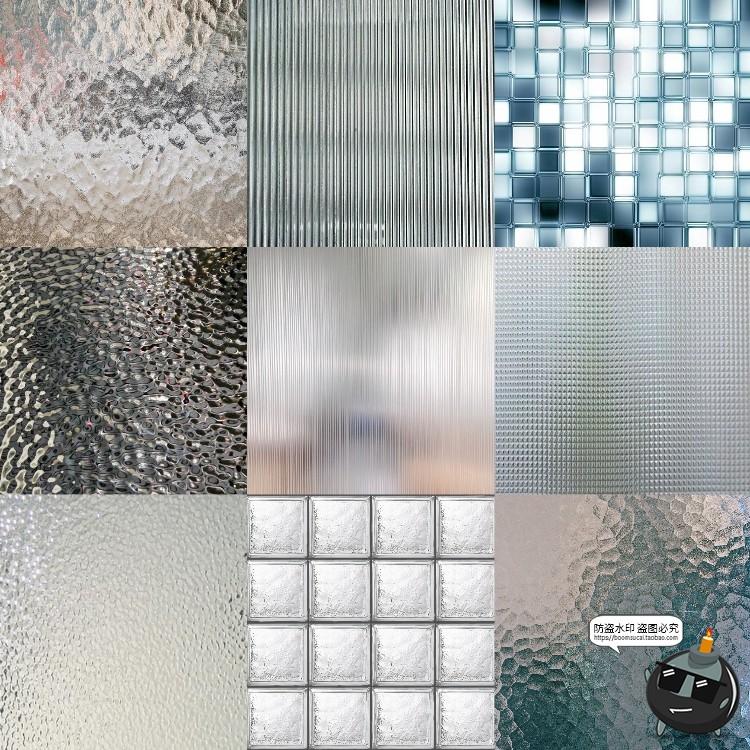 图片[8]-玻璃材质磨砂镭射幻彩拉丝钢化玻璃砖背景JPG图片后期合成素材-设计猿