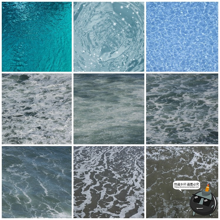 图片[11]-水面海面湖面水纹浪花纹理效果后期合成波纹泡沫景观JPG图片素材-设计猿