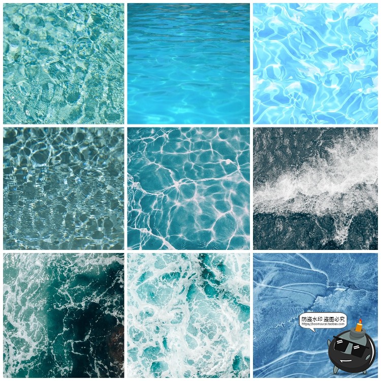 图片[12]-水面海面湖面水纹浪花纹理效果后期合成波纹泡沫景观JPG图片素材-设计猿