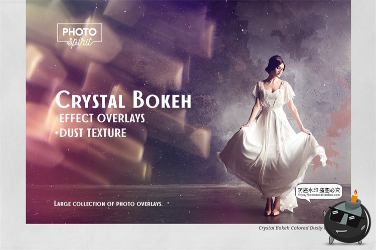 图片[1]-水晶散景散光光晕折射光斑效果照片叠加层后期合成JPG图片素材-设计猿