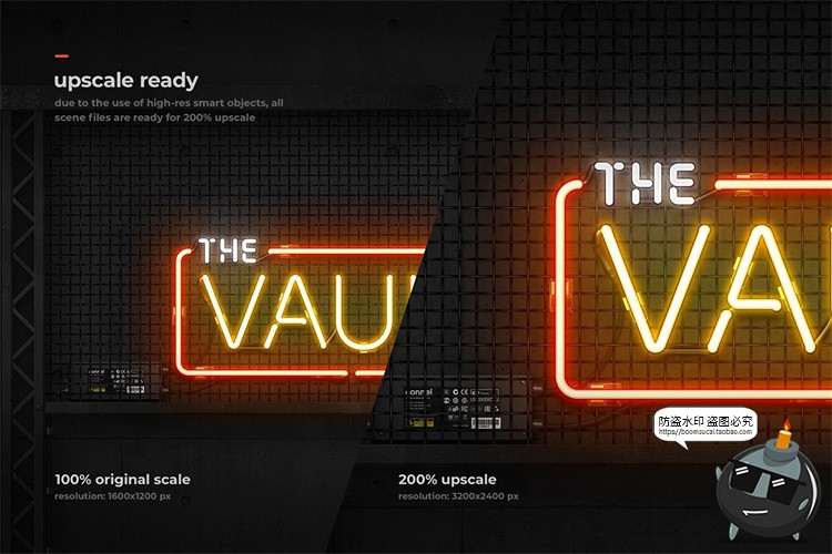 图片[5]-霓虹灯专题灯管配件建筑框架发光字特效PSD模板ASL样式字体素材-设计猿