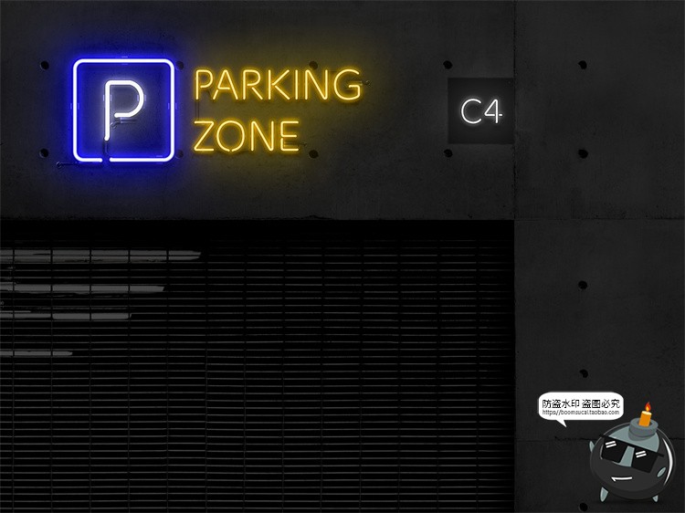 图片[22]-霓虹灯专题灯管配件建筑框架发光字特效PSD模板ASL样式字体素材-设计猿