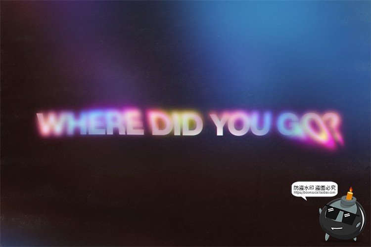 图片[3]-梦幻迷离扭曲都市霓虹渐变风格图层样式文字体特效PSD模板PS素材-设计猿