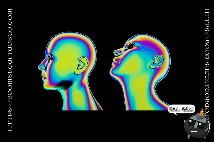 图片[7]-像仪彩主视觉酷炫全息镭射渐变热虹渐变抽象人物PNG免抠图素材-设计猿