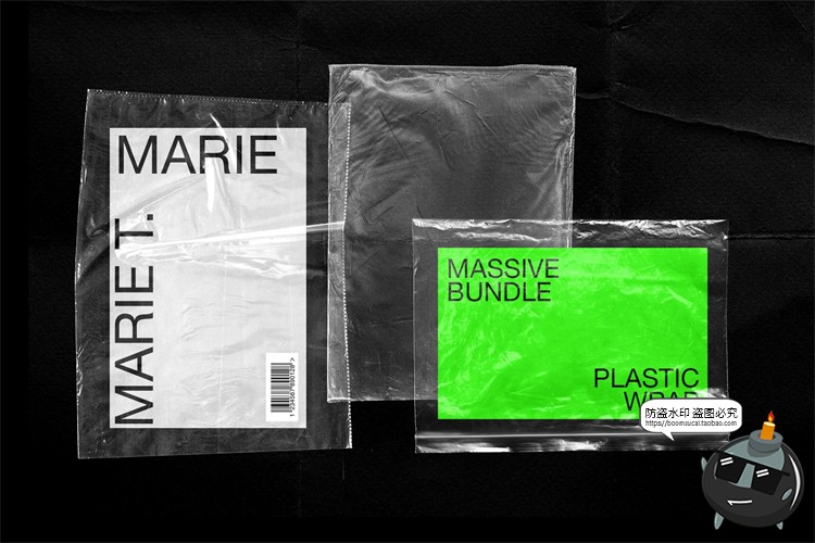 图片[15]-潮流透明塑料铝箔褶皱胶带包装专题碎纸标签后期合成PNG元素素材-设计猿