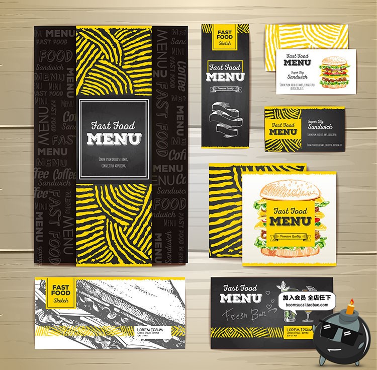 图片[12]-黑板粉笔手绘西式菜单奶茶咖啡厅点餐单餐牌价目表AI矢量模板素材-设计猿