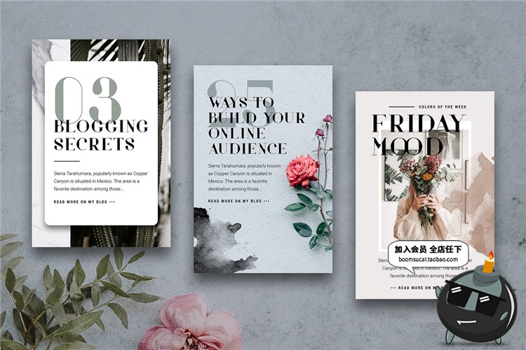 图片[10]-欧式时尚水彩文艺杂志风图文排版服装新品海报PSD模板PS设计素材-设计猿