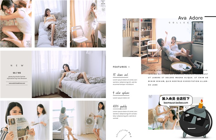 图片[2]-小清新文艺风格简洁书刊书籍宣传画册内页设计布局排版PS素材模版-设计猿