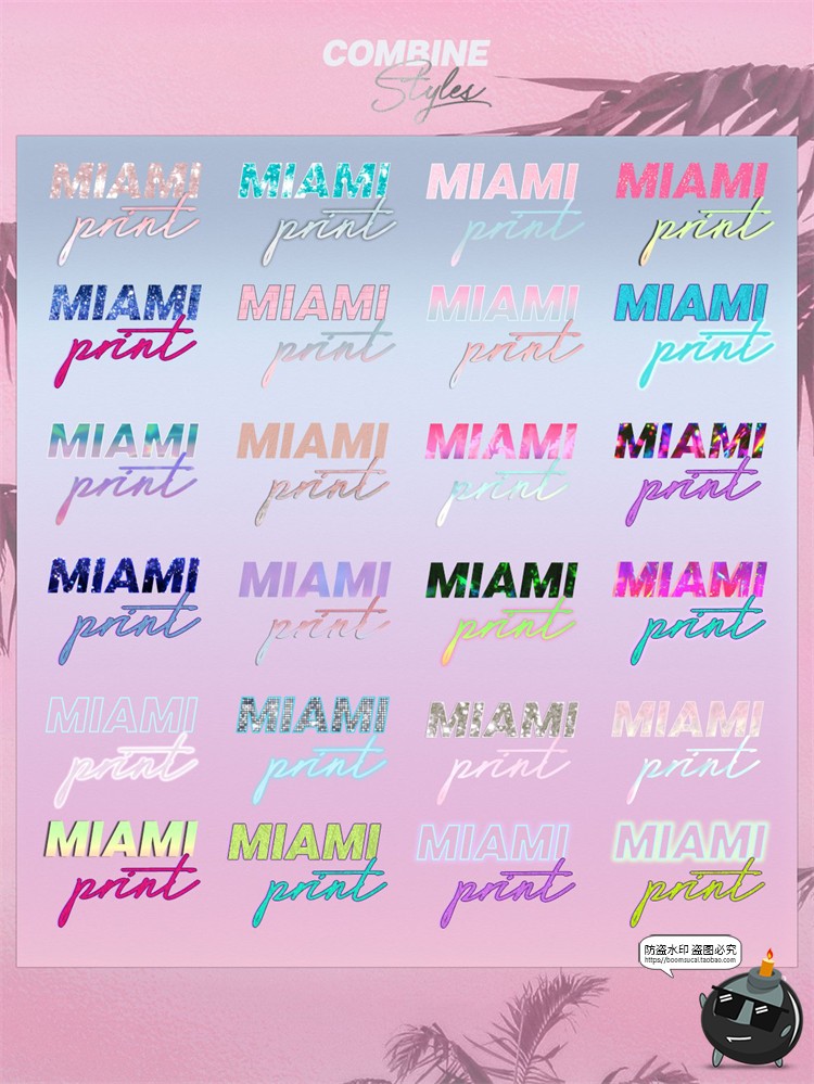 图片[5]-迈阿密蒸气波专题霓虹背景特效字柔和美学艺术浪漫PSD模板素材-设计猿