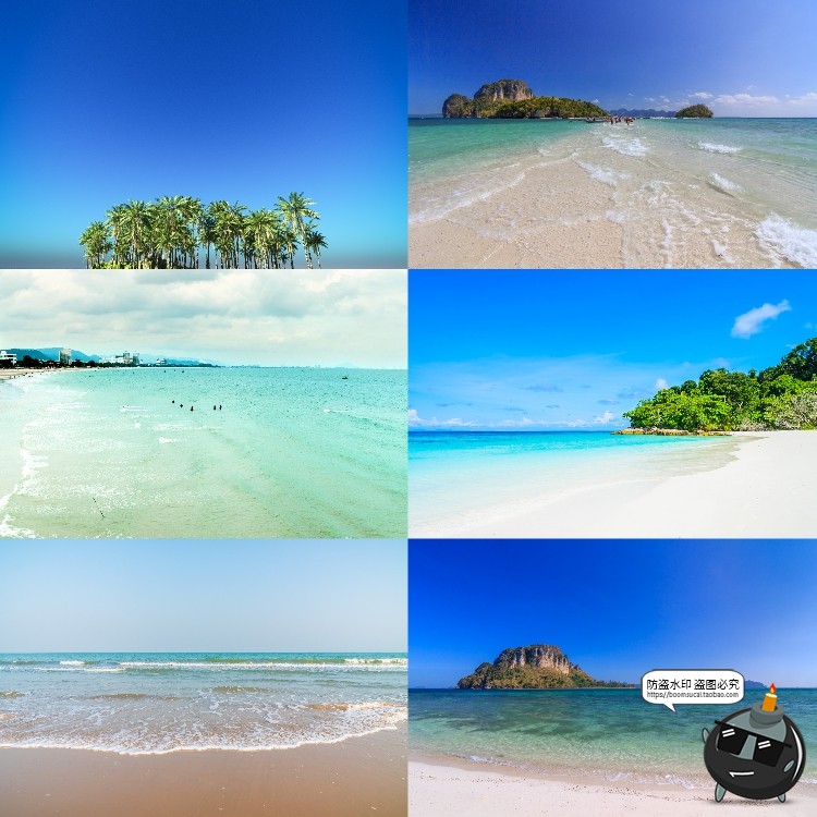 图片[13]-大海沙滩风景沙子海边清澈水海洋地平线图片后期合成JPG高清素材-设计猿