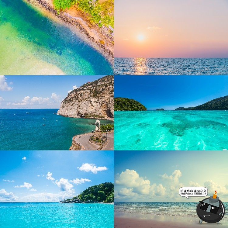 图片[15]-大海沙滩风景沙子海边清澈水海洋地平线图片后期合成JPG高清素材-设计猿