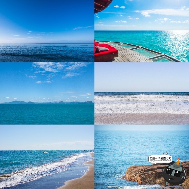 图片[21]-大海沙滩风景沙子海边清澈水海洋地平线图片后期合成JPG高清素材-设计猿