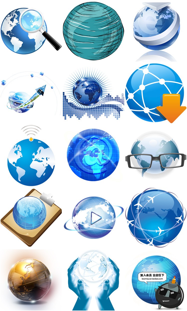 图片[1]-蓝色商务科技科幻信息线条网络地球抽象装饰元素png免抠设计素材-设计猿