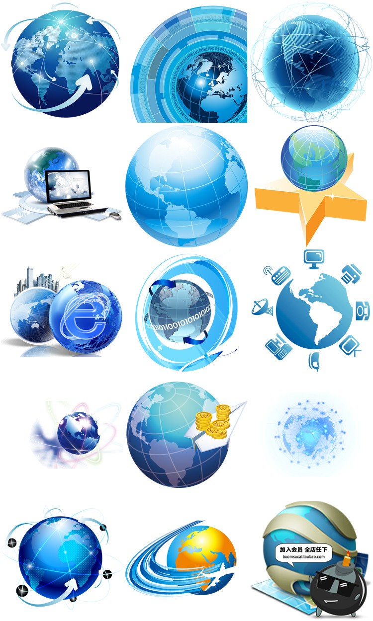 图片[2]-蓝色商务科技科幻信息线条网络地球抽象装饰元素png免抠设计素材-设计猿