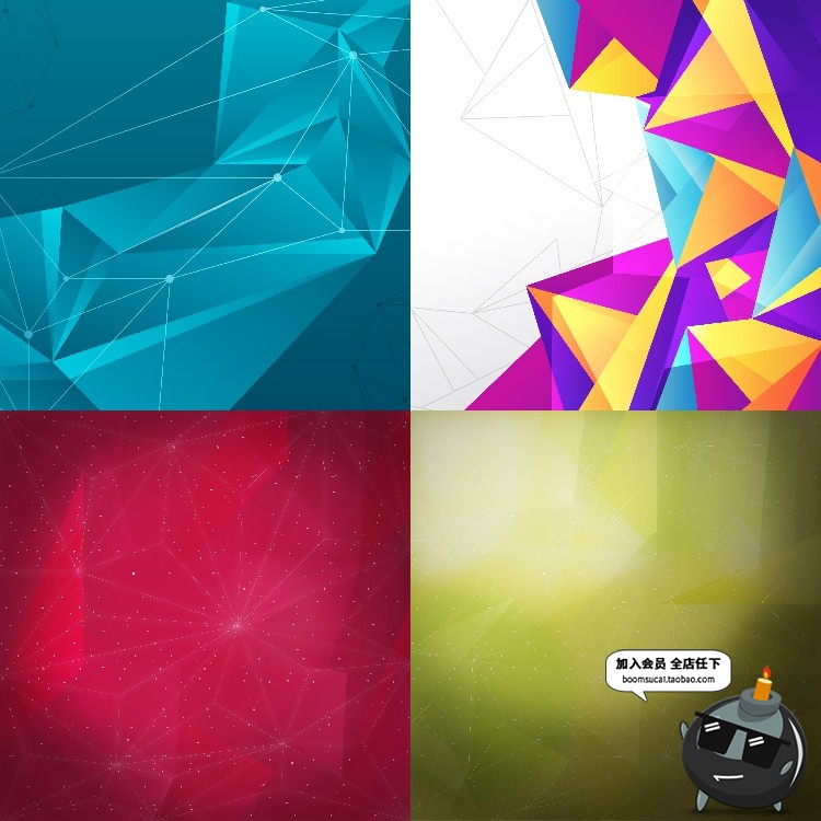 图片[6]-科技几何信息技术抽象大数据网络线条三角粒子线条AI矢量背景素材-设计猿