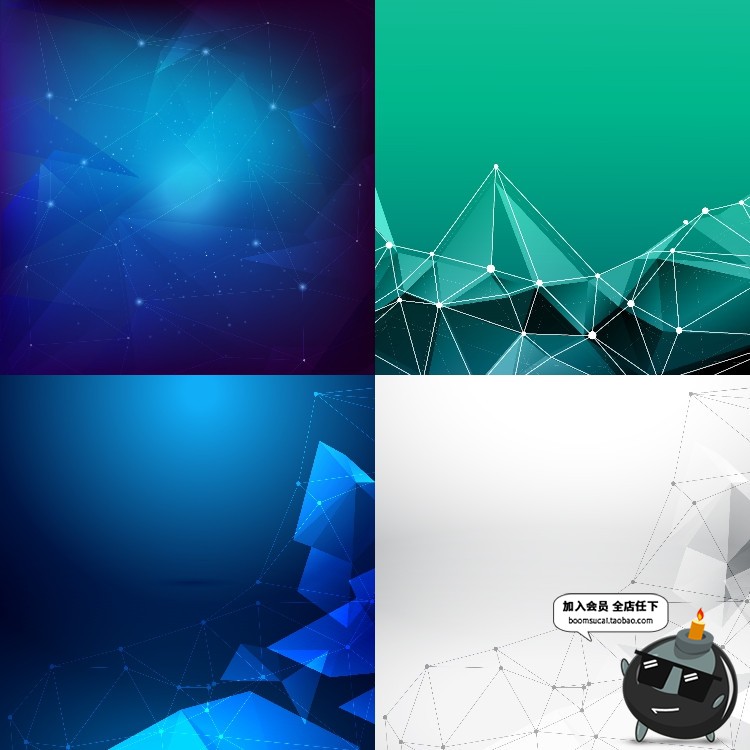 图片[9]-科技几何信息技术抽象大数据网络线条三角粒子线条AI矢量背景素材-设计猿