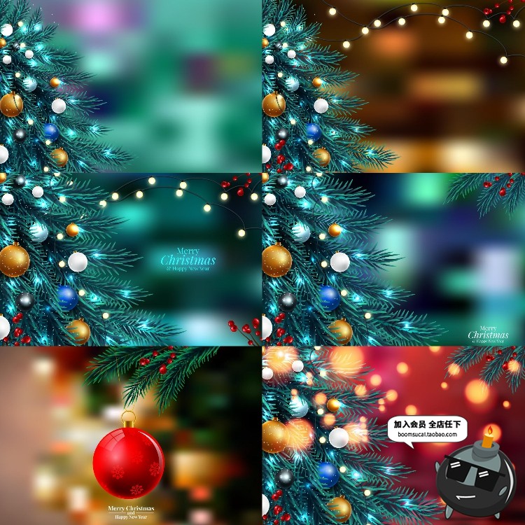 图片[5]-精美圣诞节主题水晶球背景圣诞节木板背景海报广告AI矢量设计素材-设计猿