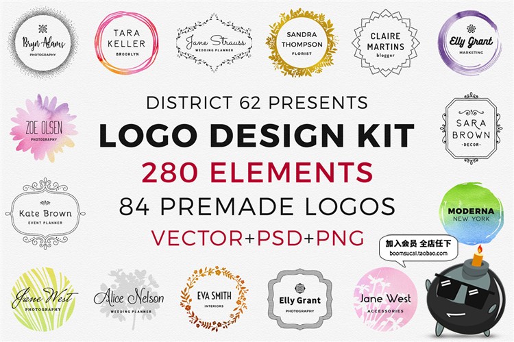 图片[1]-欧式花纹边框店铺图标标志品牌AI矢量PNG标志LOGO模板PSD设计素材-设计猿