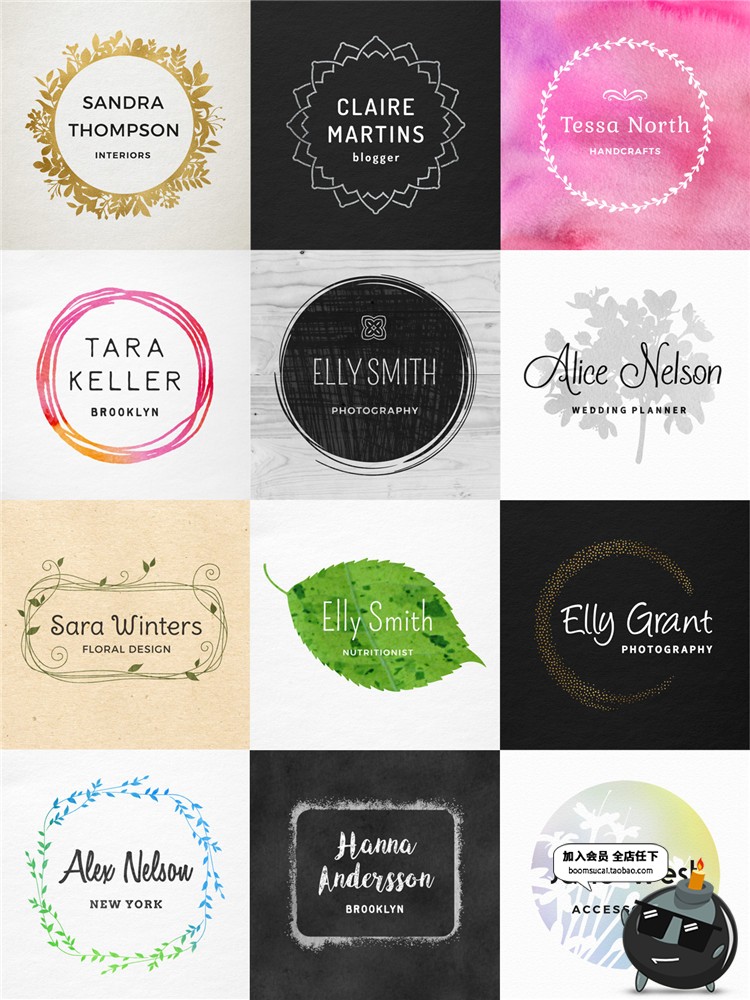 图片[2]-欧式花纹边框店铺图标标志品牌AI矢量PNG标志LOGO模板PSD设计素材-设计猿